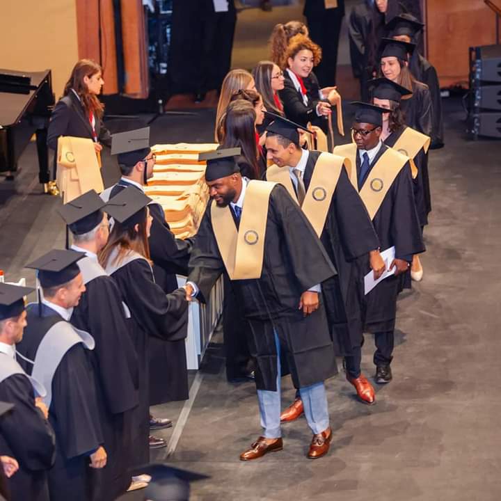 Leon Doungala at a professional event